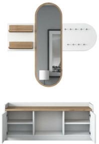 Set de hol Ema White and Walnut