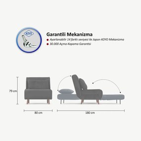 Fotoliu Folde Single Light Grey