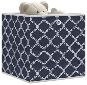 vidaXL Cutii depozit pliabile 10buc albastru 32x32x32cm textil nețesut