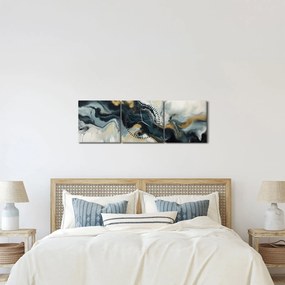 Tablou - Desen marmorat (cu ceas) (90x30 cm)