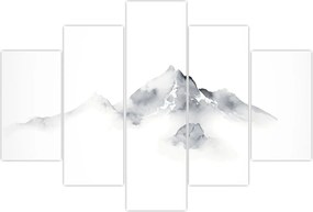 Tablou - Pictură cu cerneală de munți (150x105 cm)