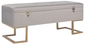 vidaXL Banchetă cu un compartiment de depozitare gri 105 cm catifea