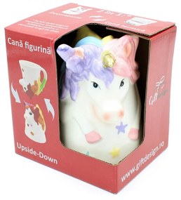 Cană figurină upside-down "Unicorn cu steluțe"