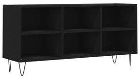 826989 vidaXL Comodă TV, negru, 103,5x30x50 cm, lemn compozit