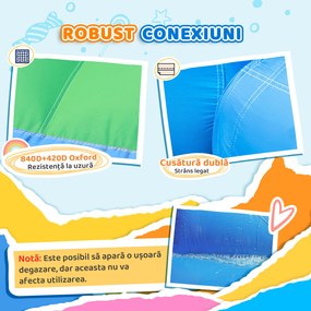 AIYAPLAY Castel Gonflabil Trambulină 4 în 1, Tobogan, 415x205x190cm, Multicolor | Aosom Romania