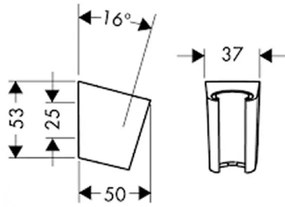 Suport dus crom lucios Hansgrohe, Porter S 28331000 Crom lucios