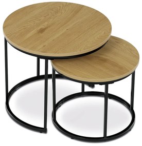 Set 2 măsuțe de cafea Conmovedor (stejar sălbatic). 1121144