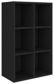 800343 vidaXL Bibliotecă/Servantă, negru, 66x30x98 cm, PAL