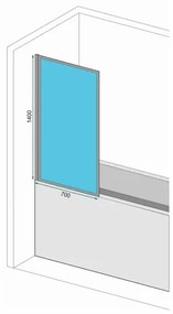 Paravan de cada Rea Lagos negru 70x140 cm mobil