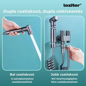 Baterie de duș Azure pentru bideu, crom