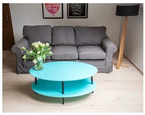 Masă de cafea cu 2 blaturi Ragaba OVO, gri deschis