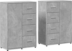 vidaXL Dulapuri, 2 buc., gri beton, 60x31x84 cm, lemn prelucrat