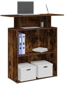 vidaXL Birou de recepție stejar afumat 100x40x104 cm lemn prelucrat