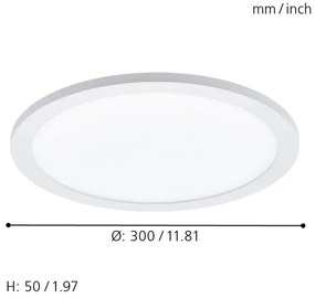 Eglo 97958 - Plafonieră LED SARSINA-C RGBW, 16 W, 230 V, cu telecomandă inclusă