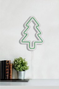 Decoratiune luminoasa LED de perete Christmas Pine Verde 21x30x2 cm