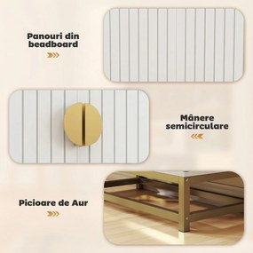 HOMCOM Bufet de Bucătărie 119,5 cm cu 12 Rafturi pe Ușă, Albă | Aosom Romania