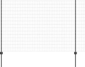 vidaXL Gard cu Stâlp Gri 1,6 x 10 m Oțel și PVC