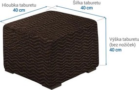 Gaico Huse bielastice CRISTINA tutun taburet (40 x 40 x 40 cm)