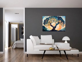 Tablou – Mozaic – soare și arbore II. (90x60 cm)