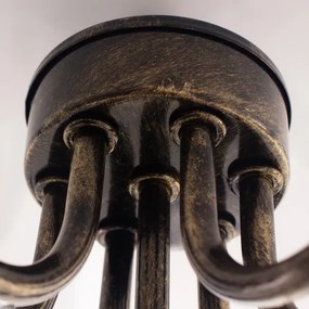 Lustră LED pe lanț Brilagi STEFANO 6xE14/40W/230V negru patină