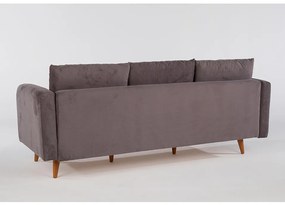Set Canapea si Fotoliu, Lemn Solid, Sofia, 2 Piese, Gri Antracit