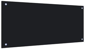 vidaXL Panou antistropi de bucătărie, negru 90x40 cm sticlă securizată