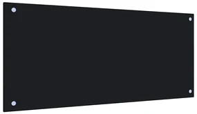 vidaXL Panou antistropi de bucătărie, negru 90x40 cm sticlă securizată