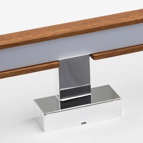 Aplică LED pentru oglindă Brilagi WOODY MIRROR LED/15W/230V IP44 stejar/crom