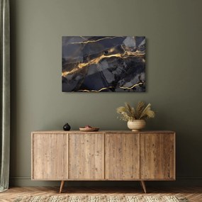 Tablou - Negru - decor auriu (90x60 cm)