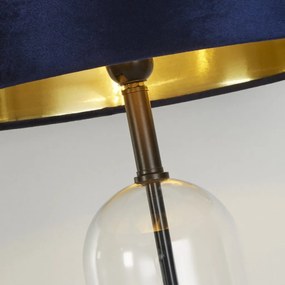 Veioza/Lampa de masa design decorativ Oxford negru, navy