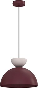 Pendul cu cablu NEVIS, 1xE27/15W/230V, Ø 29 cm, vișiniu