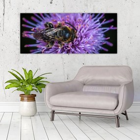Tablou cu albina pe floare (120x50 cm), în 40 de alte dimensiuni noi