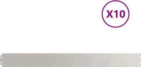 vidaXL Borduri de gazon 10 buc 10x103 cm Oțel inoxidabil