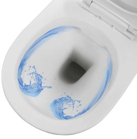 Vas WC suspendat fara rama, alb, ceramica Alb