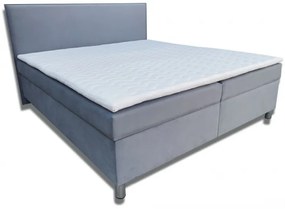 Pat matrimonial 160 cm Moissa (gri închis) (cu saltea din arcuri) (fără somieră). 1052037