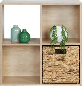Etajera PRETO, stejar natural, PAL infoliat, 60x28x60 cm