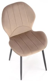Scaun K538 velvet bej H85 cm