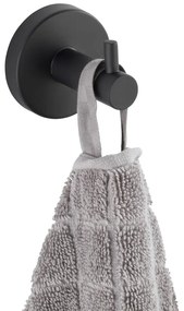 Cârlig negru mat de montat pe perete din oțel inoxidabil Bosio – Wenko