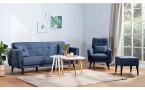 Set Canapea Extensibilă si Fotoliu Aria - S, Albastru