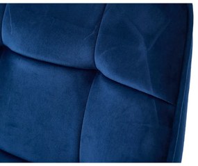 Set de scaune de sufragerie albastru închis cu cotiere 2 buc. tapițat Nolan Square – Unique Furniture