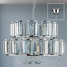 Candelabru cromat design LUX cu cristal K9 Gstaad