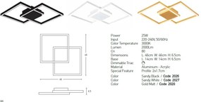 Lustra LED design modern geometric Erick auriu
