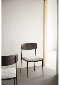 Scaune de dining crem/maro închis 2 buc. Maymont – Rowico