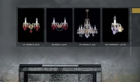 Candelabru cristal Bohemia 6 brate, diam. 48cm Rosana VI. white CE