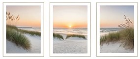 Tablouri 3 buc. 30x40 cm Sunrise on the Beach – knor