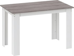 HOMCOM Masă Modernă de Dining pentru 4-6 Persoane 120x69x75 cm Gri și Alb | Aosom Romania