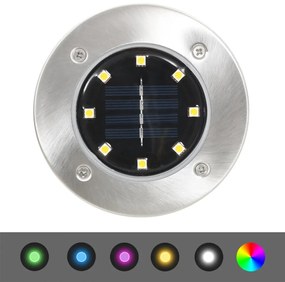 Lampi solare pentru sol, 8 buc., cu LED-uri, culoare RGB 8, RGB, 1
