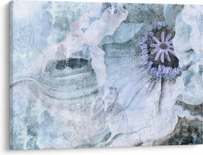 Tablou - Frescă florală pe un perete de cărămidă (70x50 cm)