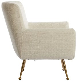 Fotoliu crem cu tapițerie din țesătură bouclé Vinstra – Light &amp; Living