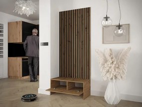 Mobilier hol Esmaldos VII (Stejar artisan + Negru) . 1104730